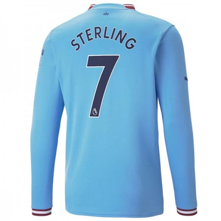 Camiseta de fútbol Manchester City Sterling 7 1ª equipación 2022/23 Manga Larga